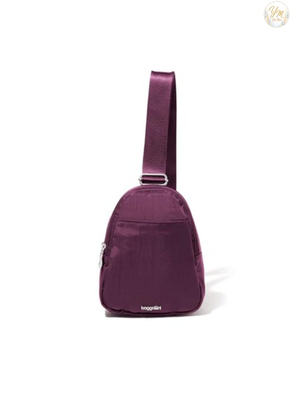 Baggallini Double Zip Mini Sling Travel Crossbody Bag Adjustable Strap